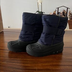 Kids Waterproof Snow Boots - Black and Blue